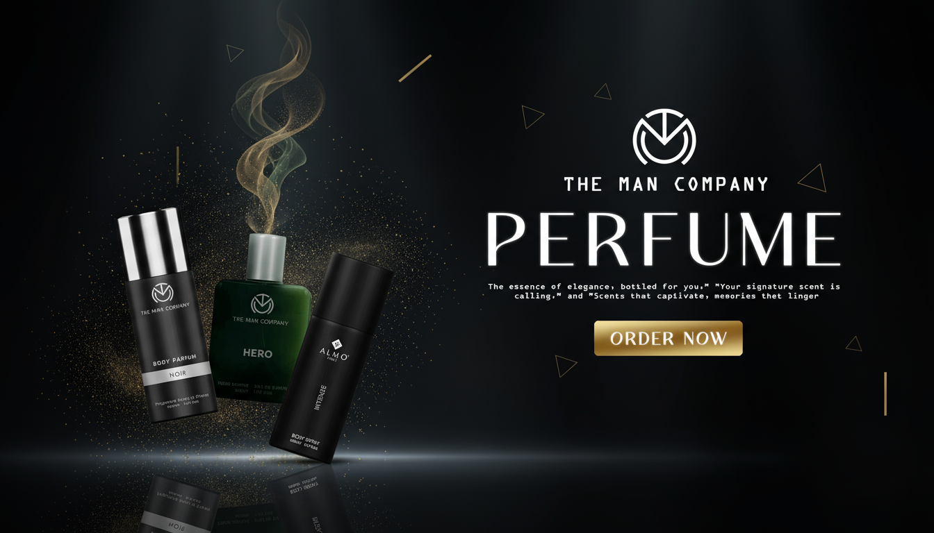 The Man Company Perfume Promotional Banner Design
