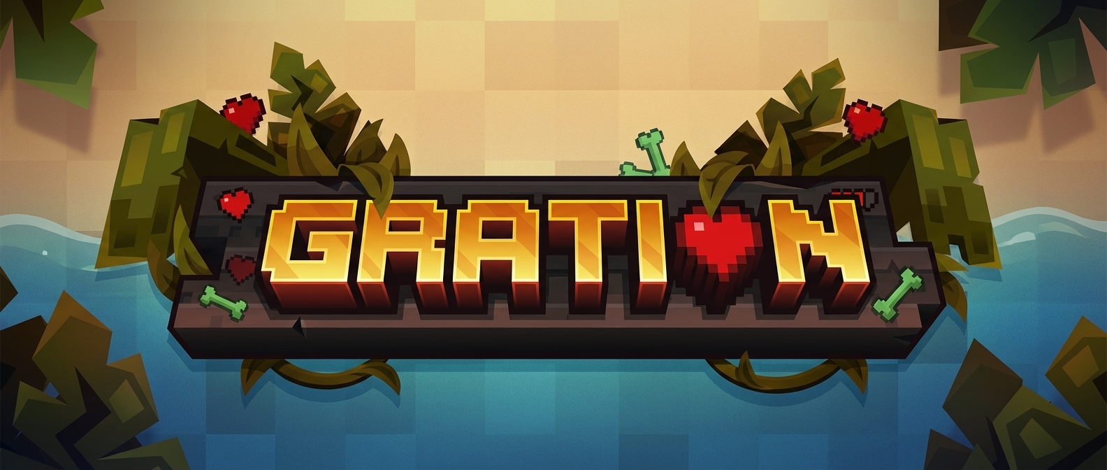 Gration — Minecraft Lifesteal SMP Gaming Banner Design