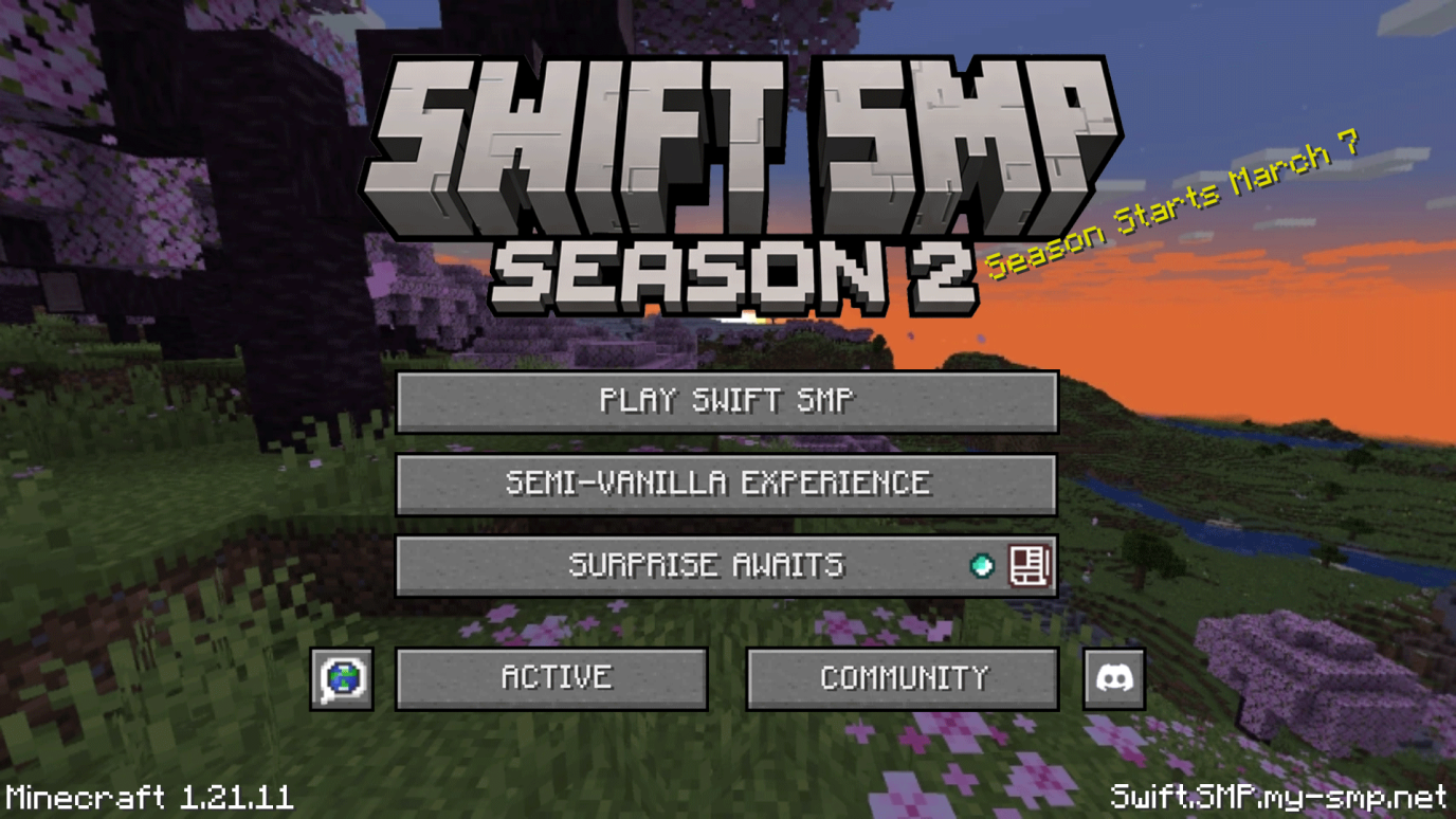 Swift SMP Season 2 — Minecraft Server Banner Design