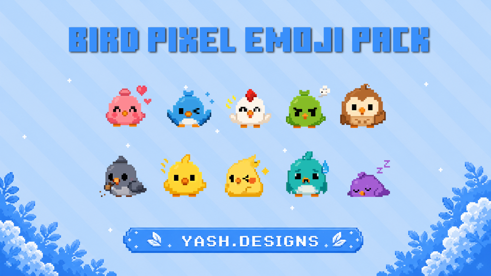 Bird Pixel Emoji Pack