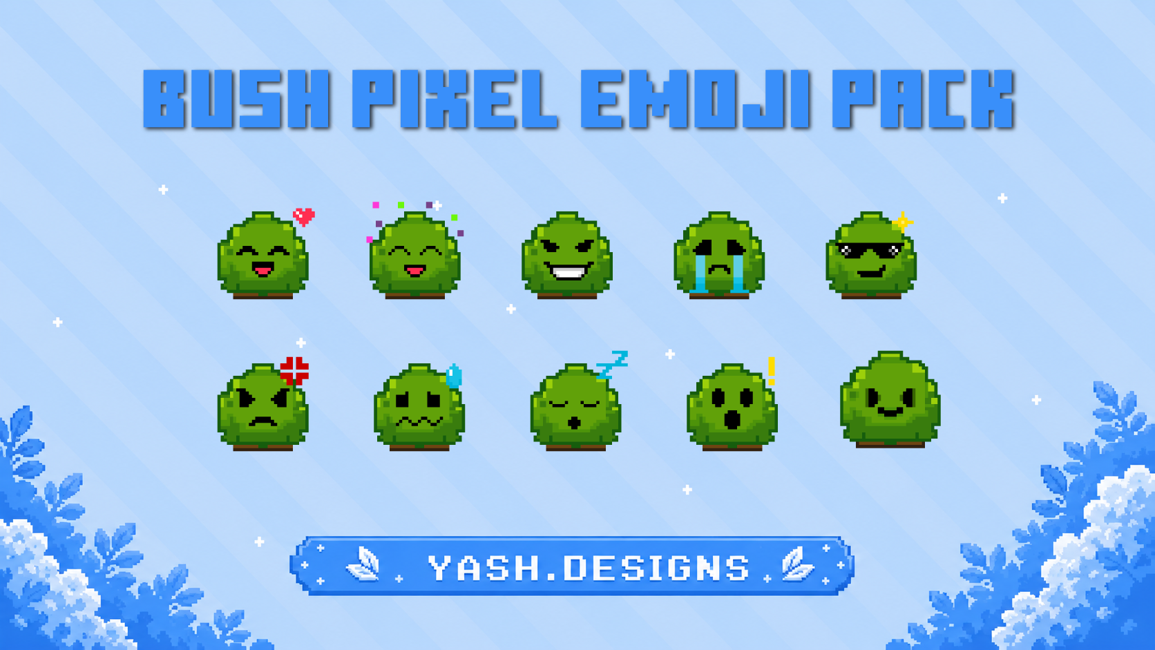 Bush Pixel Emoji Pack