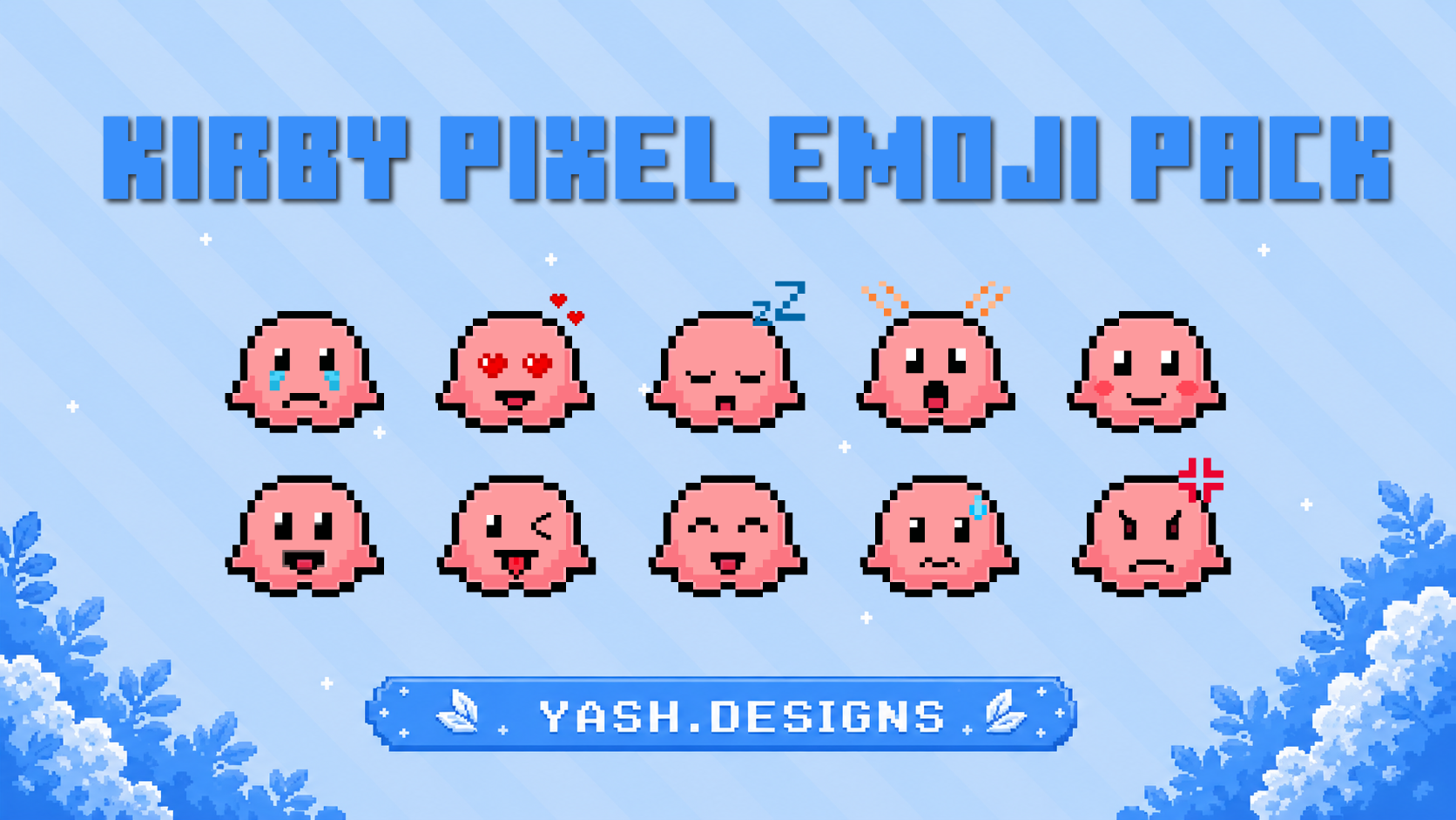 Kirby Pixel Emoji Pack
