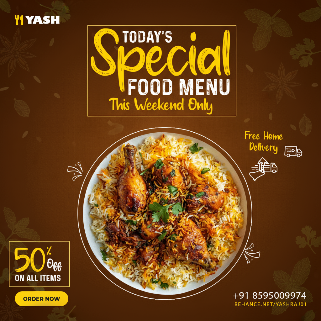 Today’s Special — Weekend Food Menu Social Media Post