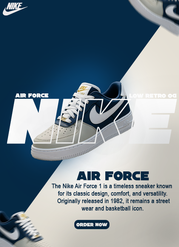 Nike Air Force 1 Social Media Sneaker Promo Post