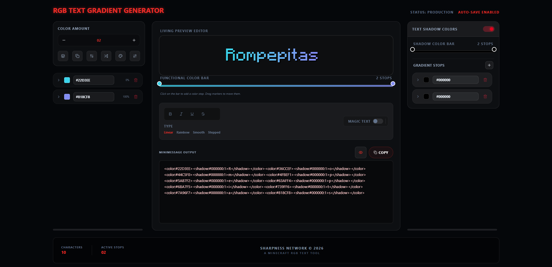 RGB TEXT GENERATOR